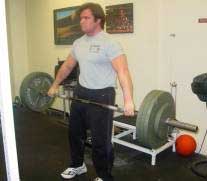 Straight bar deadlifts 1