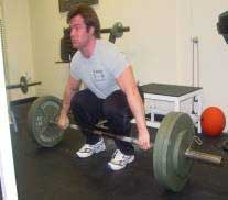 Straight bar deadlifts 2