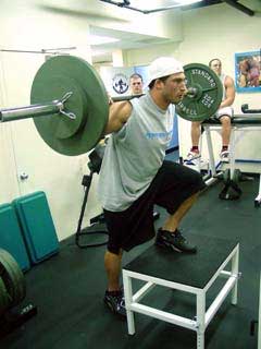 Barbell step-ups