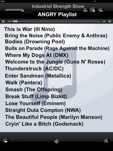 Industrial-Strength-Show-iPod-playlist
