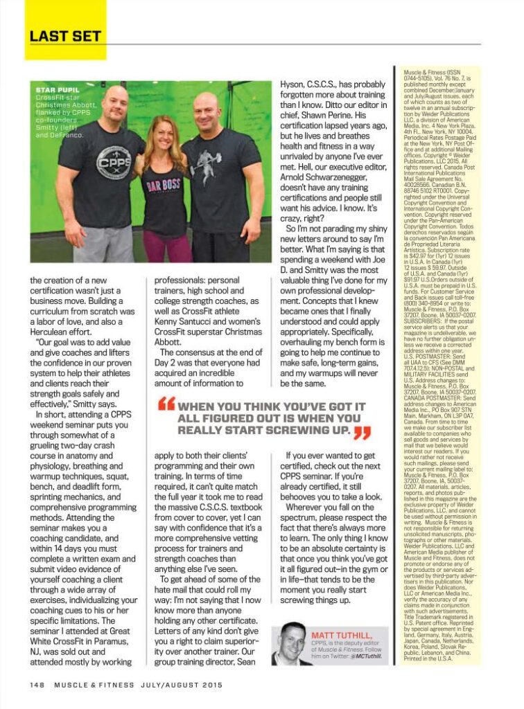 Muscle & Fitness Magazine August 2015